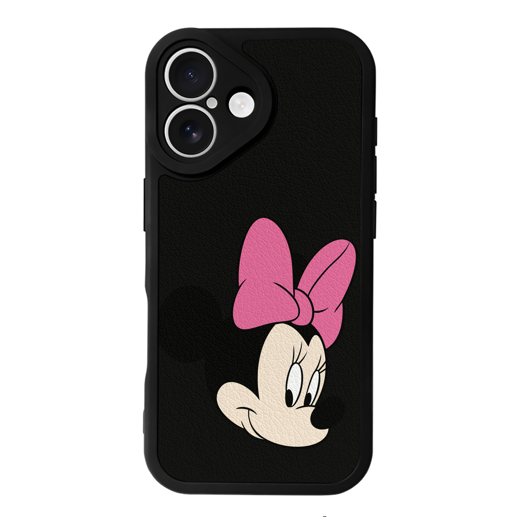 （画像用） ミッキーマウス Mickey Mouse 【iPhone 16シリーズ対応】シリコンスマホケース（レザー調） 材質：シリコン
